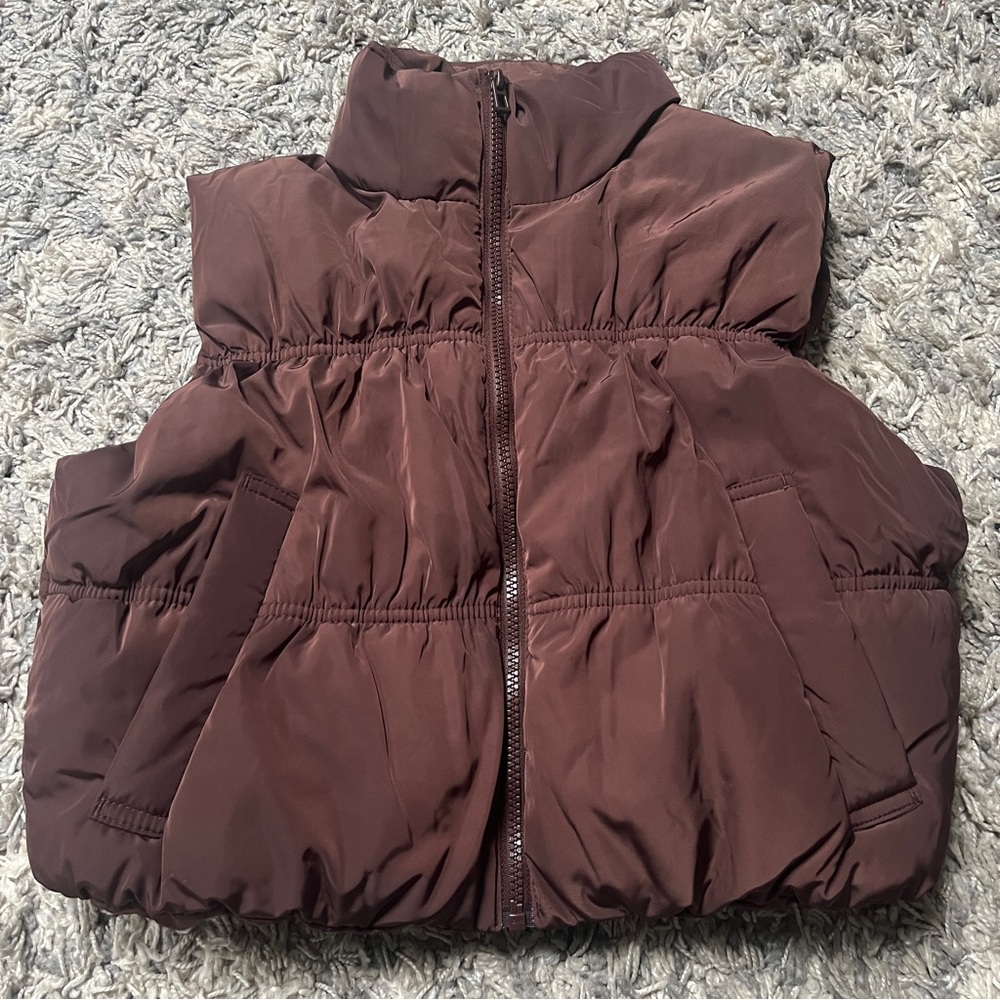 Brown Puffer Vest
